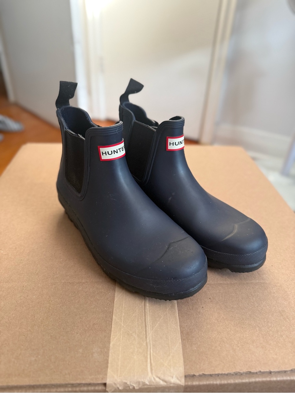 Hunter Kids Matte Black Chelsea Rain Booties